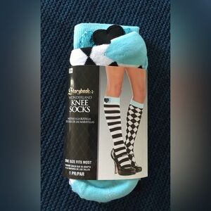 Alice in Wonderland - Halloween Accessories - Woman’s High - Knees Socks